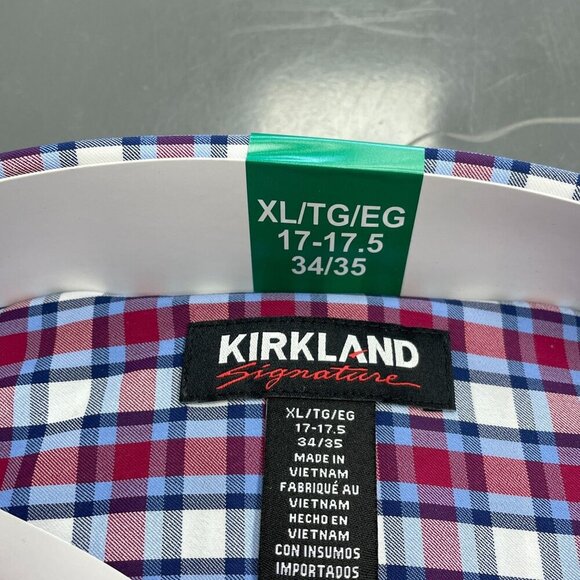 NEW Kirkland Signature Men's XL Performance Sport Dress Shirt Plaid - Picture 5 of 8